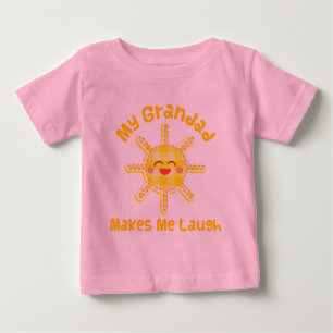 T-shirt Pour Bébé Mon papy m'incite à rire