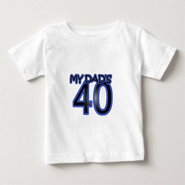 T-shirt Pour Bébé Mon père a 40 ans (Devant)
