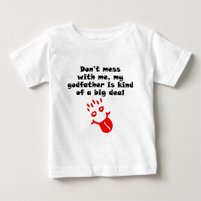 T-shirt Pour Bébé Mon père de Dieu est un peu une affaire (Devant)