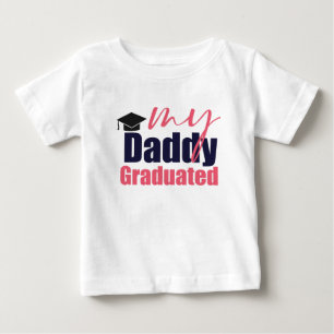 T-shirt Pour Bébé Mon père est diplômé