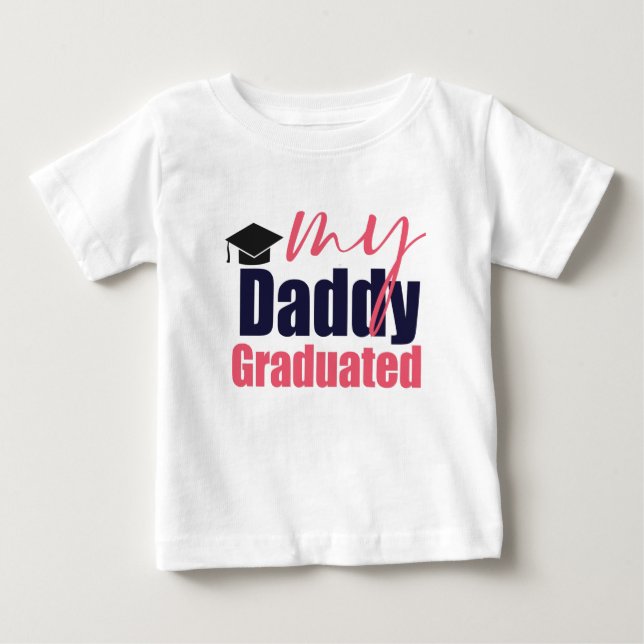 T-shirt Pour Bébé Mon père est diplômé (Devant)