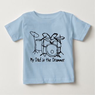 T-shirt Pour Bébé Mon père est le batteur
