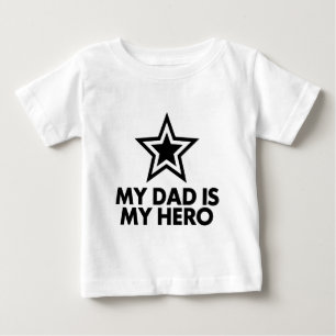 T-shirt Pour Bébé Mon Père Est Mon Héros