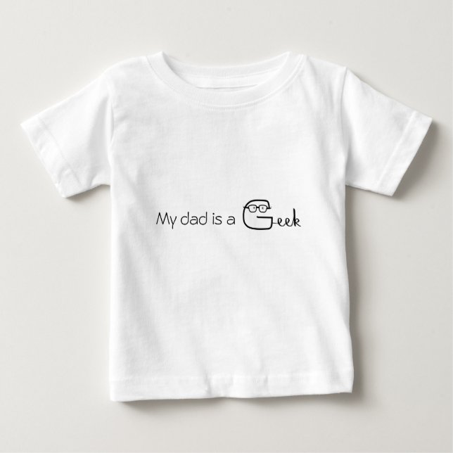 T-shirt Pour Bébé Mon père est un Geek (Devant)