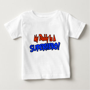 T-shirt Pour Bébé Mon père est un super héros