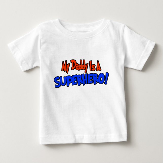 T-shirt Pour Bébé Mon père est un super héros (Devant)