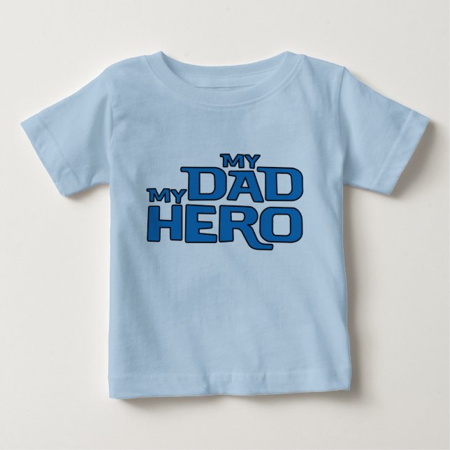 T-SHIRT POUR BÉBÉ MON PÈRE MON HÉROS (Devant)