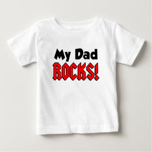 T-shirt Pour Bébé Mon père Rocks