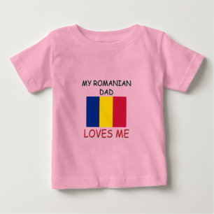 T-shirt Pour Bébé Mon PÈRE ROUMAIN M'Aime
