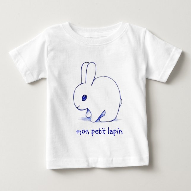 T-shirt Pour Bébé Mon Petit Lapin (Devant)