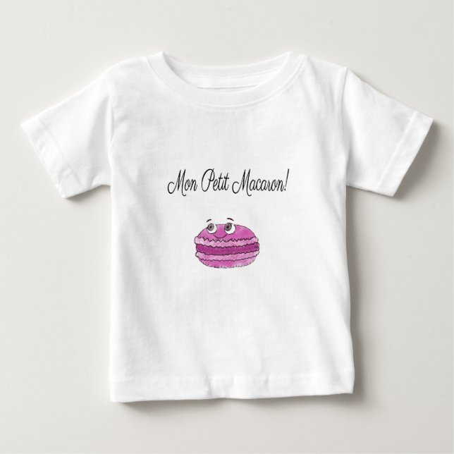 T-shirt Pour Bébé Mon Petit Macaron (Devant)