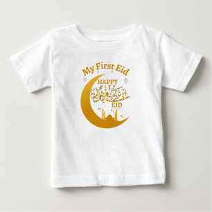 T-shirt Pour Bébé Mon premier Aïd - Joyeux Aïd d d'eau communautai
