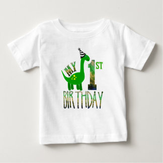 T-shirt Pour Bébé Mon premier anniversaire Dinosaur Party