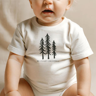T-shirt Pour Bébé Mon premier arbre de Noël