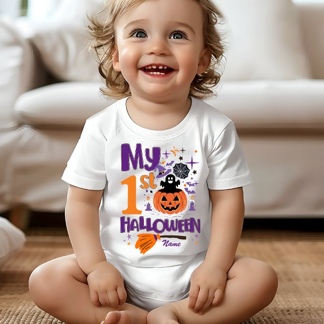 T-shirt Pour Bébé Mon premier Citrouille mignon d'Halloween drôle (Créateur téléchargé)