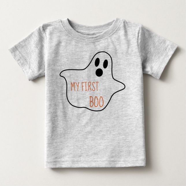 T-shirt Pour Bébé Mon premier design d'Halloween Boo (Devant)