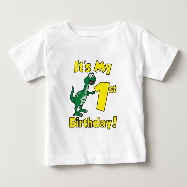 T-shirt Pour Bébé Mon premier dinosaure d'anniversaire (Devant)
