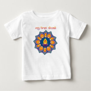 T-shirt Pour Bébé Mon premier Diwali