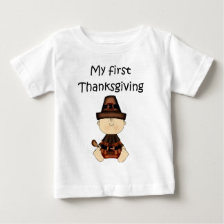 T-shirt Pour Bébé Mon premier garçon Thanksgiving #3 *T-shirt à manc