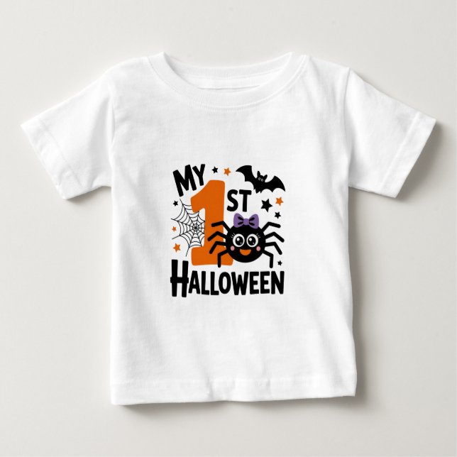 T-shirt Pour Bébé Mon premier Halloween (Devant)