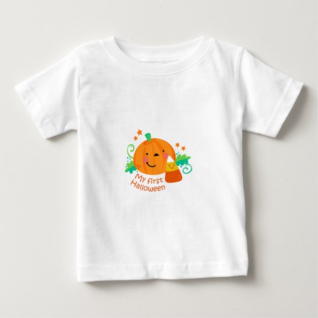 T-SHIRT POUR BÉBÉ MON PREMIER HALLOWEEN (Devant)