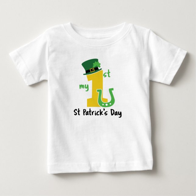 T-shirt Pour Bébé Mon premier Jour de la Saint Patrick (Devant)