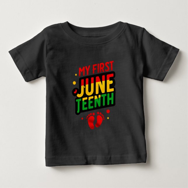 T-shirt Pour Bébé Mon premier Juneteenth (Devant)