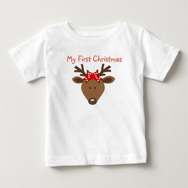 T-shirt Pour Bébé Mon premier Noël (Devant)