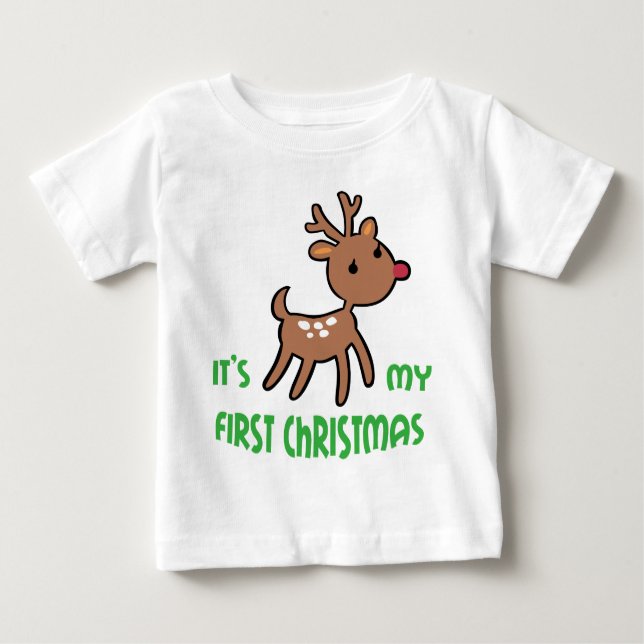 T-shirt Pour Bébé Mon premier Noël (Devant)