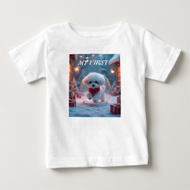 T-shirt Pour Bébé Mon premier Noël (Devant)
