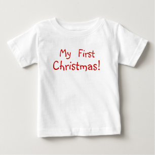 T-shirt Pour Bébé Mon premier Noël ! (avant et dos)