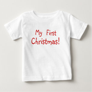 T-shirt Pour Bébé Mon premier Noël ! (devant et derrière)