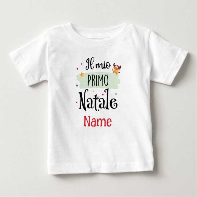 T-shirt Pour Bébé Mon premier Noël - Il Mio Primo Natale (Devant)