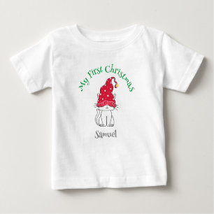T-shirt Pour Bébé Mon premier Noël - personnaliser texte et image