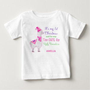 T-shirt Pour Bébé Mon premier Noël Trop mignon pour les vilains pull