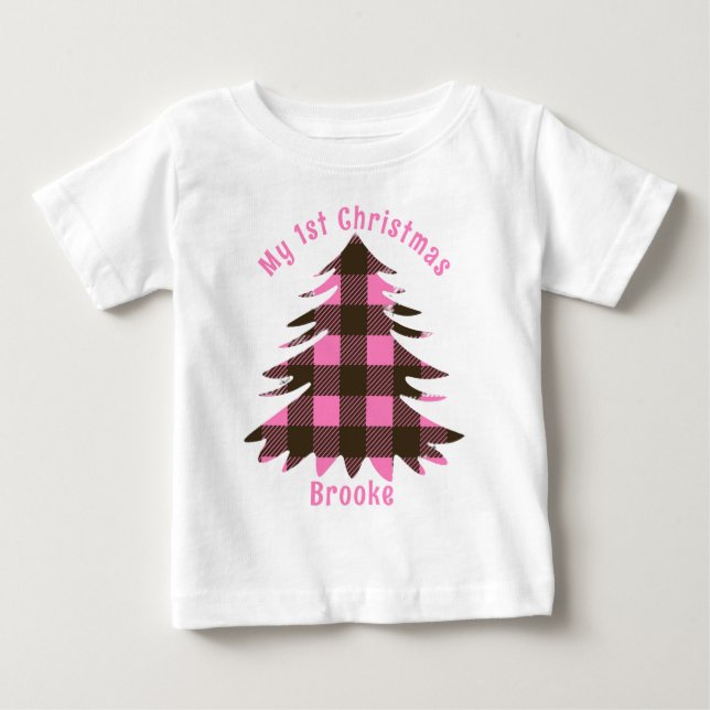 T-shirt Pour Bébé Mon premier nom de bébé de Noël (Devant)