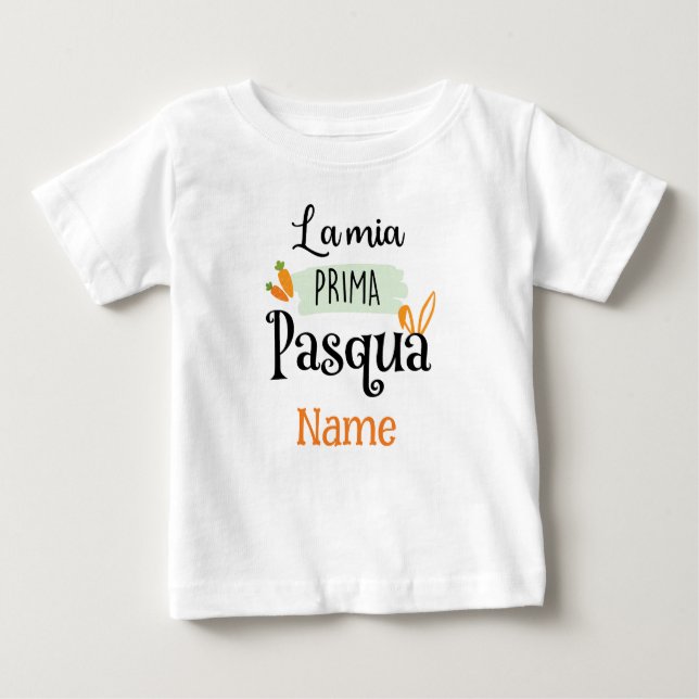 T-shirt Pour Bébé Mon premier Pâques - La Mia Prima Pasqua (Devant)