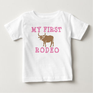 T-shirt Pour Bébé Mon premier rodéo Anniversaire fille 1er Cowboy We