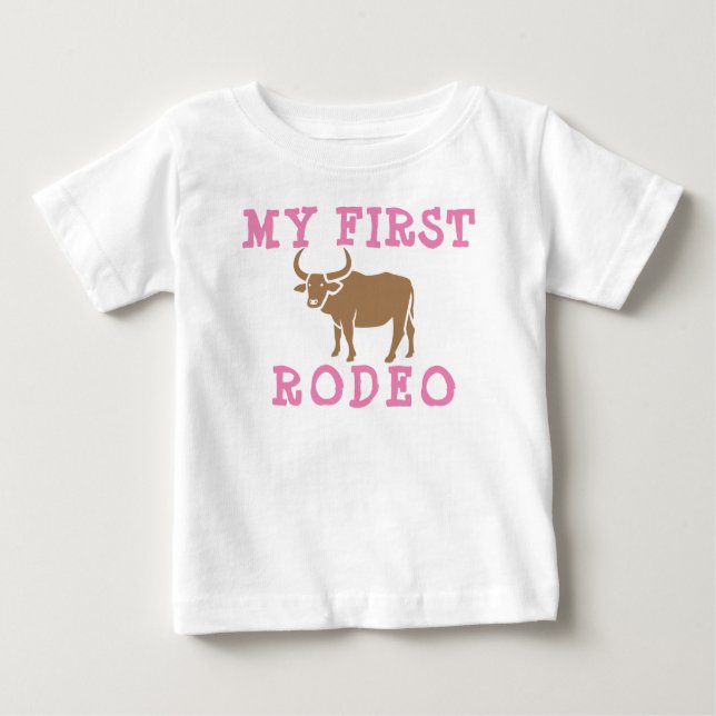 T-shirt Pour Bébé Mon premier rodéo Anniversaire fille 1er Cowboy We (Devant)