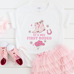 T-shirt Pour Bébé Mon premier Rodeo Cowgirl 1er anniversaire Western