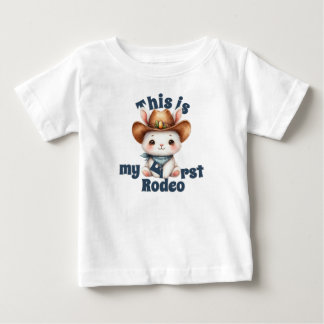 T-shirt Pour Bébé Mon premier rodéo Joyeux anniversaire Cowboy