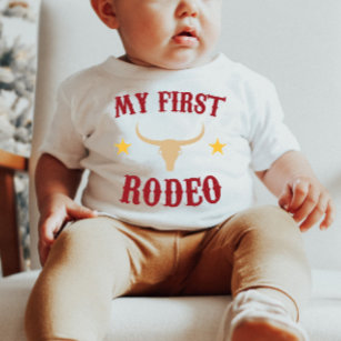 T-shirt Pour Bébé Mon premier Rodeo Western Cowboy 1er premier anniv