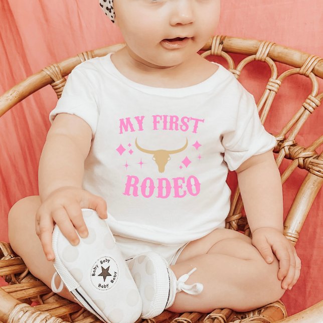 T-shirt Pour Bébé Mon premier rodéo Western Cowgirl 1er premier anni (Créateur téléchargé)