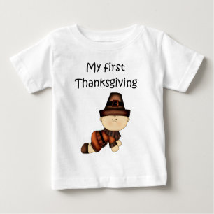 T-shirt Pour Bébé Mon premier *T-shirt* du garçon #2 de thanksgiving