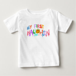 T-shirt Pour Bébé Mon premier tee-shirt d'Halloween - Joli bébé en t