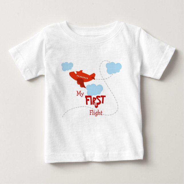T-shirt Pour Bébé Mon premier vol (Devant)