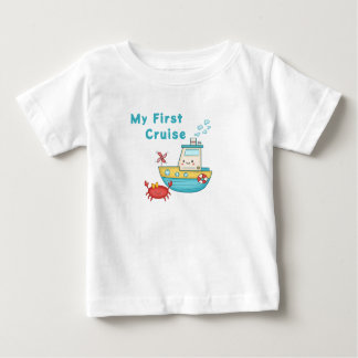 T-shirt Pour Bébé Mon premier voyage d'été de croisière plaisante Cr