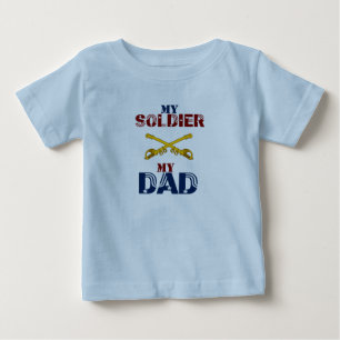 T-shirt Pour Bébé Mon soldat mon papa Cav