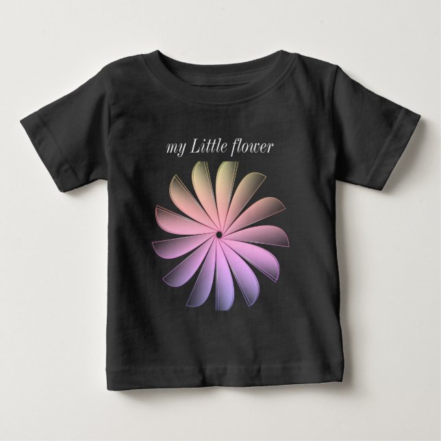 T-shirt Pour Bébé mon t-shirt Fleur Bébé (Devant)