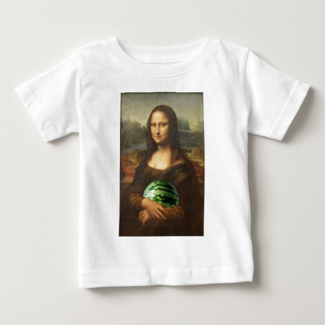 T-shirt Pour Bébé Mona Lisa aime les pastèques (Devant)
